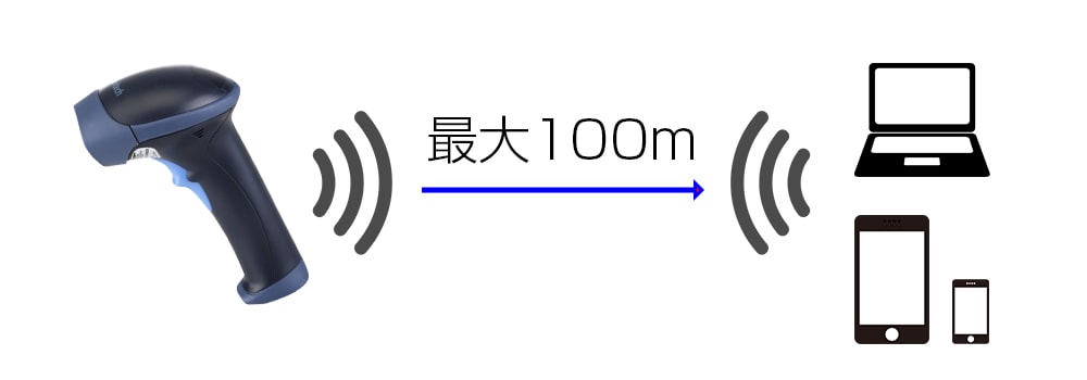 通信距離は最大100メートル